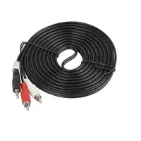 Lanberg CA-MJRC-10CC-0050-BK cable de audio 5 m 3,5mm 2 x RCA Negro