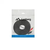 Lanberg CA-MJRC-10CC-0050-BK cable de audio 5 m 3,5mm 2 x RCA Negro