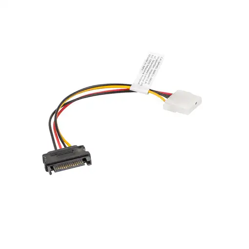 Lanberg CA-SAHD-10CU-0015 cable de SATA 0,15 m Molex (4-pin) SATA de 15 pines Negr