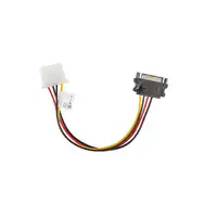 Lanberg CA-SAHD-10CU-0015 cable de SATA 0,15 m Molex (4-pin) SATA de 15 pines Negr