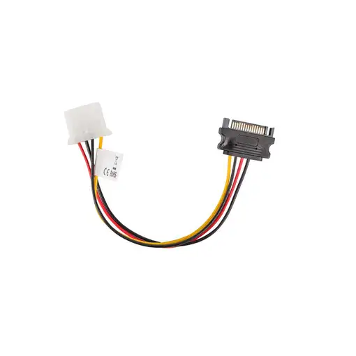 Lanberg CA-SAHD-10CU-0015 cable de SATA 0,15 m Molex (4-pin) SATA de 15 pines Negr