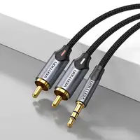 Vention Cable Estéreo BCNBI/ Jack 3.5 Macho - 2x RCA Macho/ 3m/ Gris