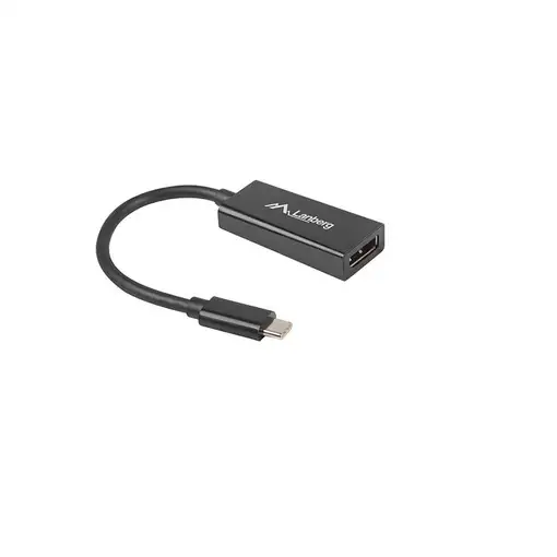 Lanberg AD-UC-DP-01 adaptador de cable de vídeo 0,15 m USB Tipo C DisplayPort Negr