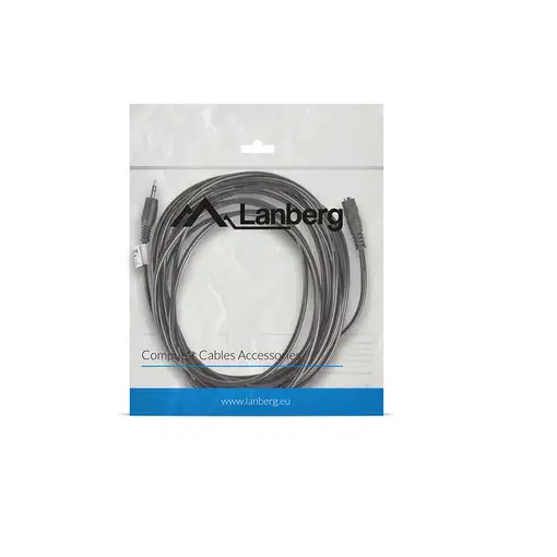 Lanberg CA-MJFJ-10CC-0050-BK cable de audio 5 m 3,5mm Negro