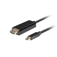 Lanberg CA-CMHD-10CU-0030-BK adaptador de cable de vídeo 3 m USB Tipo C HDMI