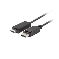 Lanberg CA-DPHD-11CC-0010-BK cambiador de género para cable DisplayPort HDMI Negro
