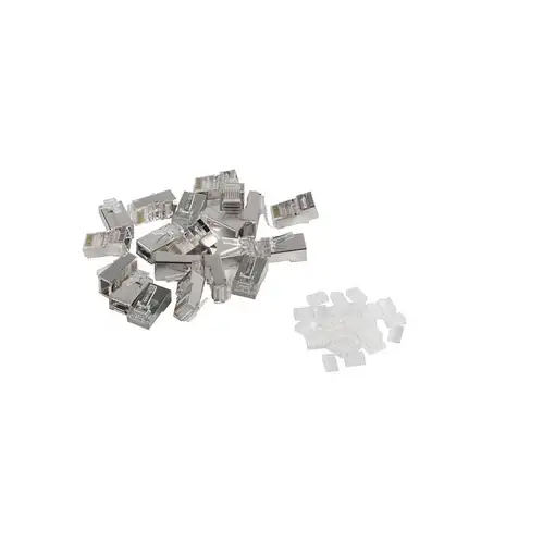 Lanberg PLS-6020 conector RJ-45 Acero inoxidable, Transparente