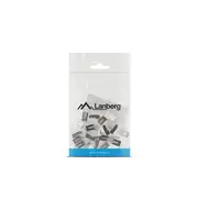Lanberg PLS-6020 conector RJ-45 Acero inoxidable, Transparente