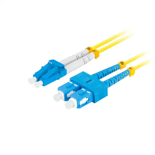 Lanberg FO-SULU-SD11-0010-YE Cable de fibra óptica e InfiniBand 1 m SC LC Amarillo