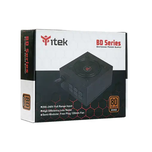 itek BD600 unidad de fuente de alimentación 600 W 24-pin ATX ATX Negro