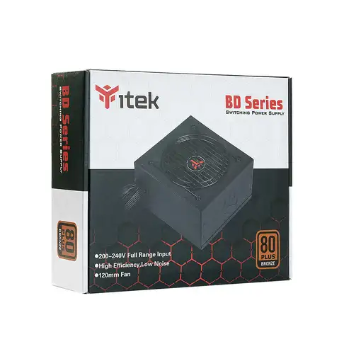 itek BD500 unidad de fuente de alimentación 500 W 24-pin ATX ATX Negro