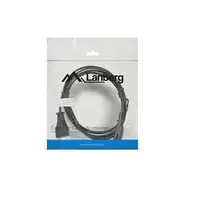 Lanberg CA-C7CA-10CC-0018-BK cable de transmisión Negro 1,8 m C7 acoplador CEE7/16