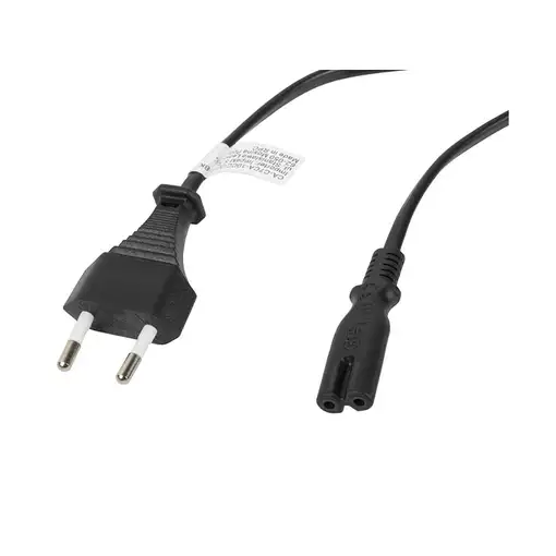 Lanberg CA-C7CA-10CC-0018-BK cable de transmisión Negro 1,8 m C7 acoplador CEE7/16