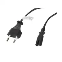 Lanberg CA-C7CA-10CC-0030-BK cable de transmisión Negro 3 m C7 acoplador CEE7/16
