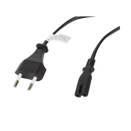 Lanberg CA-C7CA-10CC-0030-BK cable de transmisión Negro 3 m C7 acoplador CEE7/16