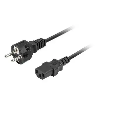 Lanberg CA-C13C-14CC-0018-BK cable de transmisión Negro 1,8 m C13 acoplador CEE7/7