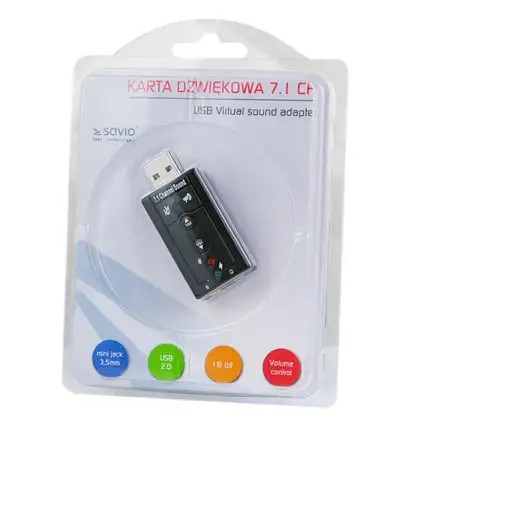 Savio AK-01 tarjeta de audio 7.1 canales USB