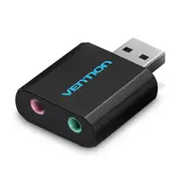 Vention Tarjeta de Sonido VAB-S17-B/ 2.1/ Negro