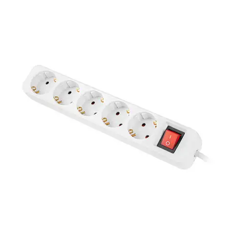 Lanberg PS1-05F-0150-W base múltiple 1,5 m 5 salidas AC Interior Blanco