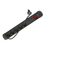 Lanberg SP1-05F-0150-BK base múltiple 1,5 m 5 salidas AC Interior Negro