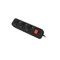 Lanberg PS1-03F-0150-BK base múltiple 1,5 m 3 salidas AC Interior Negro