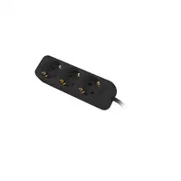 Lanberg PS0-03F-0150-BK base múltiple 1,5 m 3 salidas AC Interior Negro