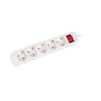 Lanberg PS1-05F-0300-W base múltiple 3 m 5 salidas AC Interior Blanco