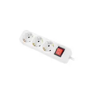 Lanberg PS1-03F-0150-W base múltiple 1,5 m 3 salidas AC Interior Blanco