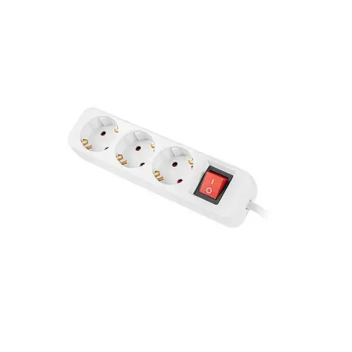 Lanberg PS1-03F-0150-W base múltiple 1,5 m 3 salidas AC Interior Blanco