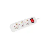 Lanberg PS1-03F-0150-W base múltiple 1,5 m 3 salidas AC Interior Blanco