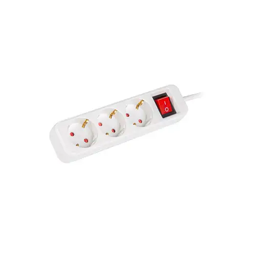 Lanberg PS1-03F-0150-W base múltiple 1,5 m 3 salidas AC Interior Blanco