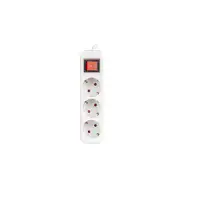 Lanberg PS1-03F-0150-W base múltiple 1,5 m 3 salidas AC Interior Blanco