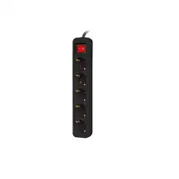 Lanberg PS1-05F-0150-BK base múltiple 1,5 m 5 salidas AC Interior Negro