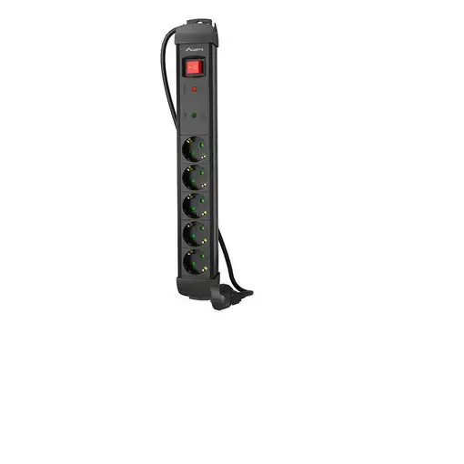 Lanberg SP1-05F-0300-BK base múltiple 3 m 5 salidas AC Interior Negro