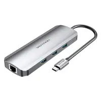 Vention Docking USB Tipo-C TOLHB/ 1xHDMI/ 3xUSB/ 1xUSB Tipo-C PD/ 1xRJ45 1xLector