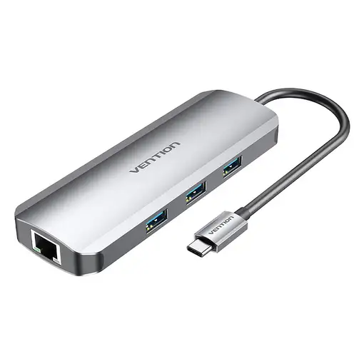 Vention Docking USB Tipo-C TOLHB/ 1xHDMI/ 3xUSB/ 1xUSB Tipo-C PD/ 1xRJ45 1xLector