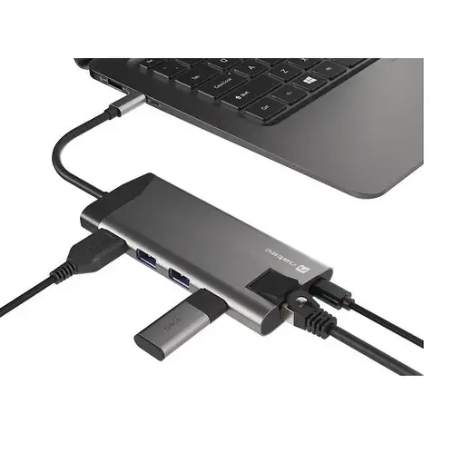 NATEC Fowler Plus USB Tipo C Negro, Gris
