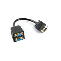 Lanberg AD-0020-BK cable VGA 0,2 m VGA (D-Sub) 2 x VGA (D-Sub) Negro