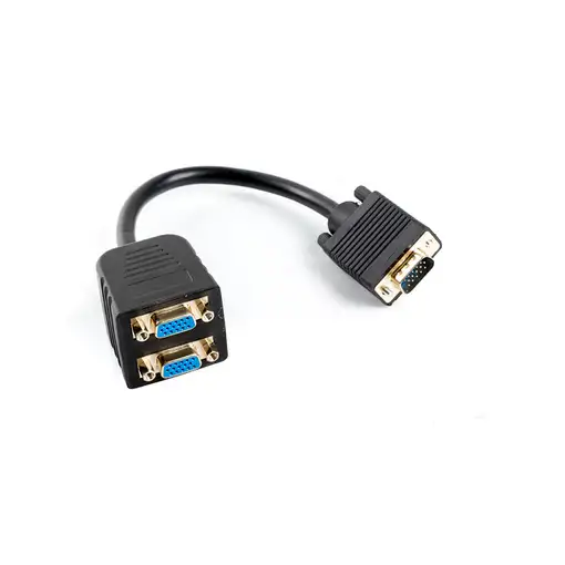 Lanberg AD-0020-BK cable VGA 0,2 m VGA (D-Sub) 2 x VGA (D-Sub) Negro