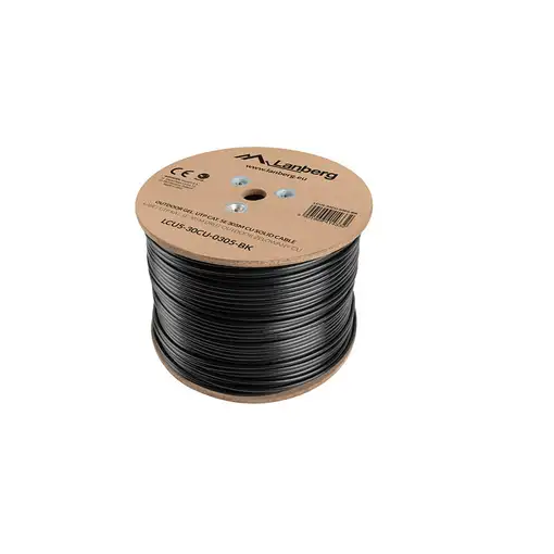 Lanberg LCU5-30CU-0305-BK cable de red Negro 305 m Cat5e U/UTP (UTP)