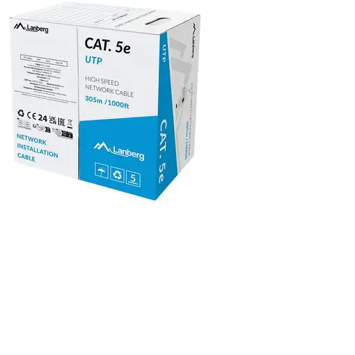 Lanberg LCU5-15CC-0305-S cable de red Gris 305 m Cat.5/Cat.5e U/UTP (UTP)
