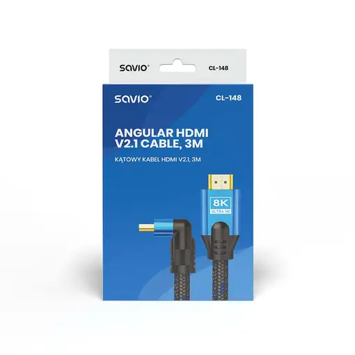 Savio CL-148 cable HDMI 3 m HDMI tipo A (Estándar) Negro, Azul