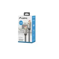Lanberg CA-HDMI-30CU-0010-BK cable HDMI 1 m HDMI tipo A (Estándar) Negro, Plata