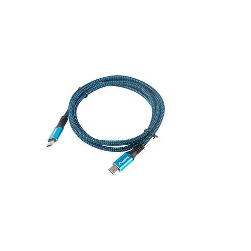 Lanberg CA-CMCM-45CU-0012-BK cable USB USB4 Gen 2x2 0,12 m USB C Negro, Azul