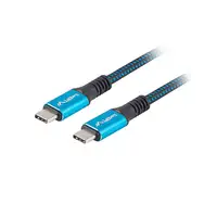 Lanberg CA-CMCM-45CU-0012-BK cable USB USB4 Gen 2x2 0,12 m USB C Negro, Azul