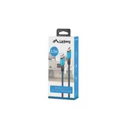 Lanberg CA-CMCM-45CU-0012-BK cable USB USB4 Gen 2x2 0,12 m USB C Negro, Azul