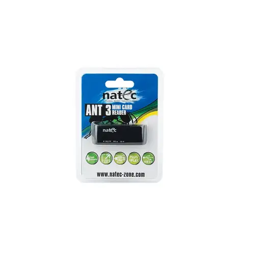NATEC ANT 3 Mini lector de tarjeta USB 2.0 Negro
