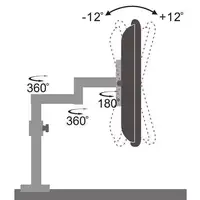 Techly ICA-LCD 502BK soporte para monitor 68,6 cm (27") Escritorio Negro