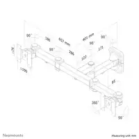 Neomounts FPMA-W960D Soporte de pared para doble monitor/TV 10-27" - movimiento co
