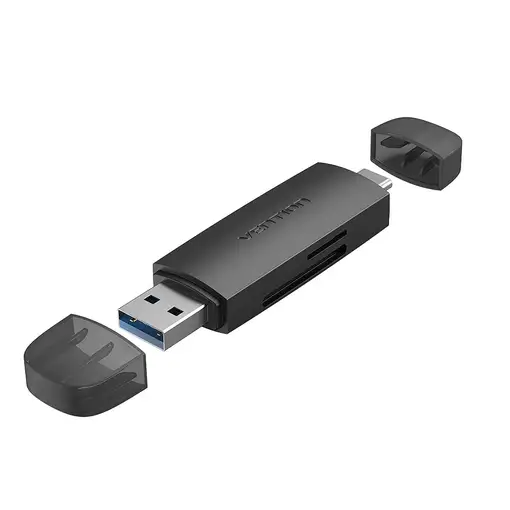 Vention Lector de Tarjetas Externo CLKB0/ USB 3.0 y USB Tipo-C
